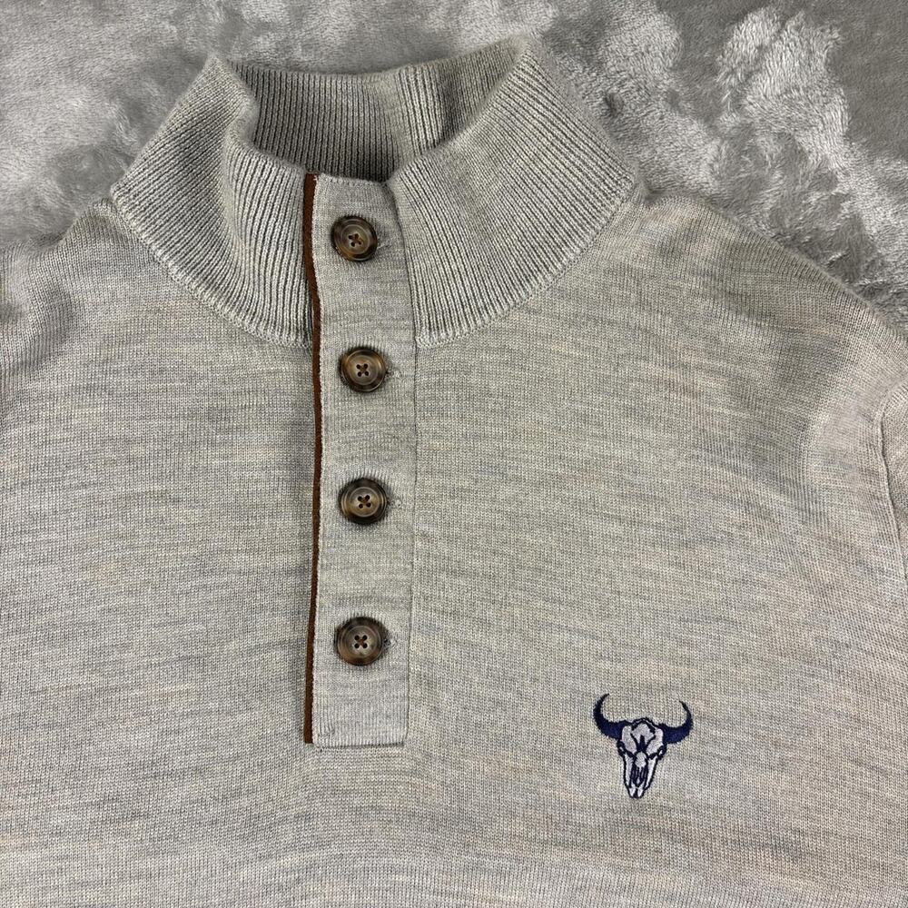 Polo Golf Ralph Lauren 4-Button Merino Wool Bull Head Embroidered Pullover - Picture 4 of 7
